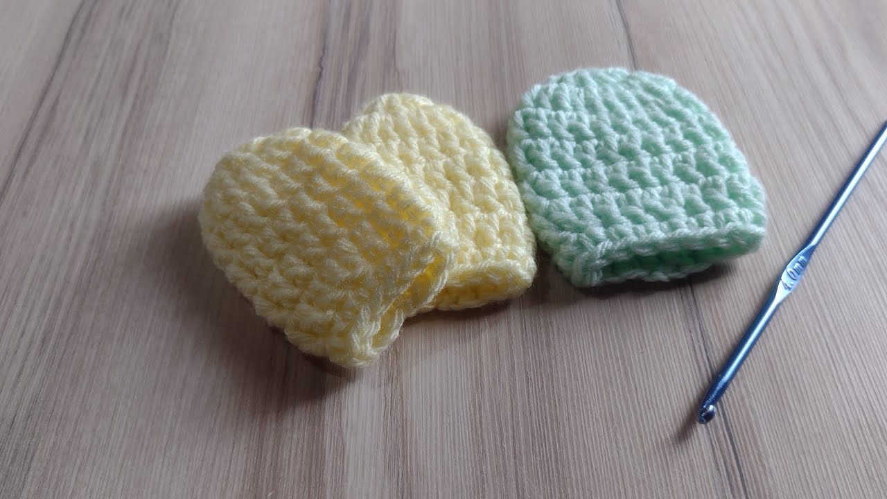 MANOPLAS n°1 crochet bebé (recién nacido) abanico y Relieve - Tutorial paso  a paso - Moda a Crochet 