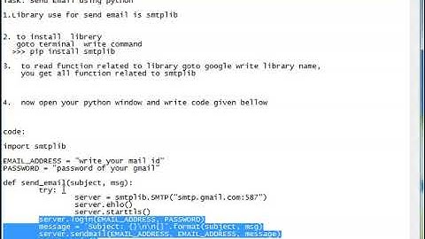 Python Send mail through smtp Library