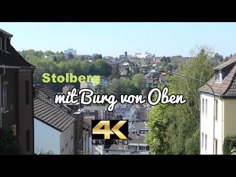 Stolberg von Oben mit Burg Blick und Burghof - Fantastic 4K Castle Germany