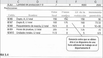Análisis de sensibilidad con EXCEL 2010