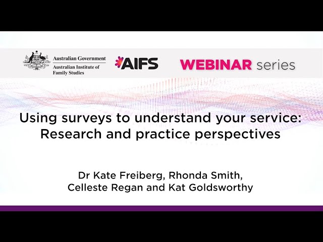 Using surveys to understand your service: Research and practice perspectives