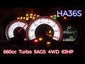 2020y ha36s alto works  acceleration testup to max speedsuzuki kcar 5ags  4wd