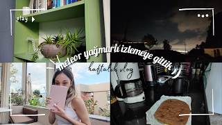 Haftalık Vlog I Meteor yağmuru izlemeye gittik, balkonuma halı seçiyoruz ve şekersiz brownie tarifi