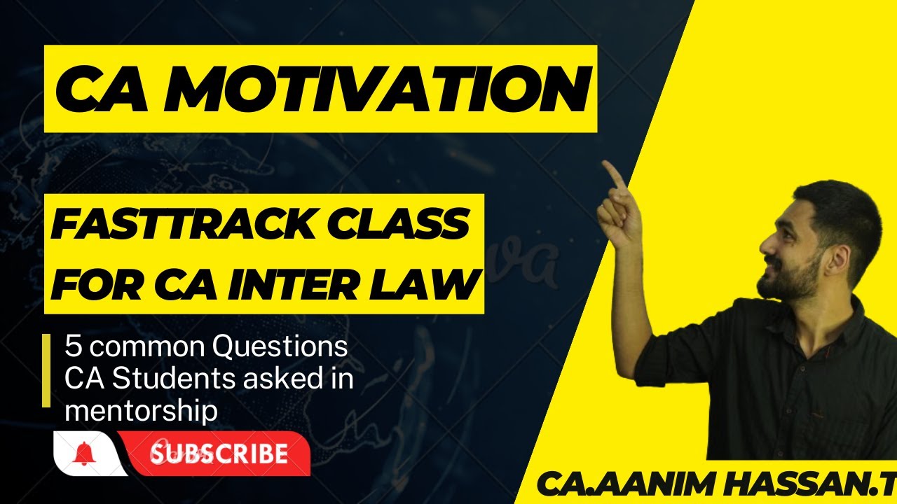 Exam Oriented Batch for CA Inter Law| 5 Similar Question in Mentorship ...