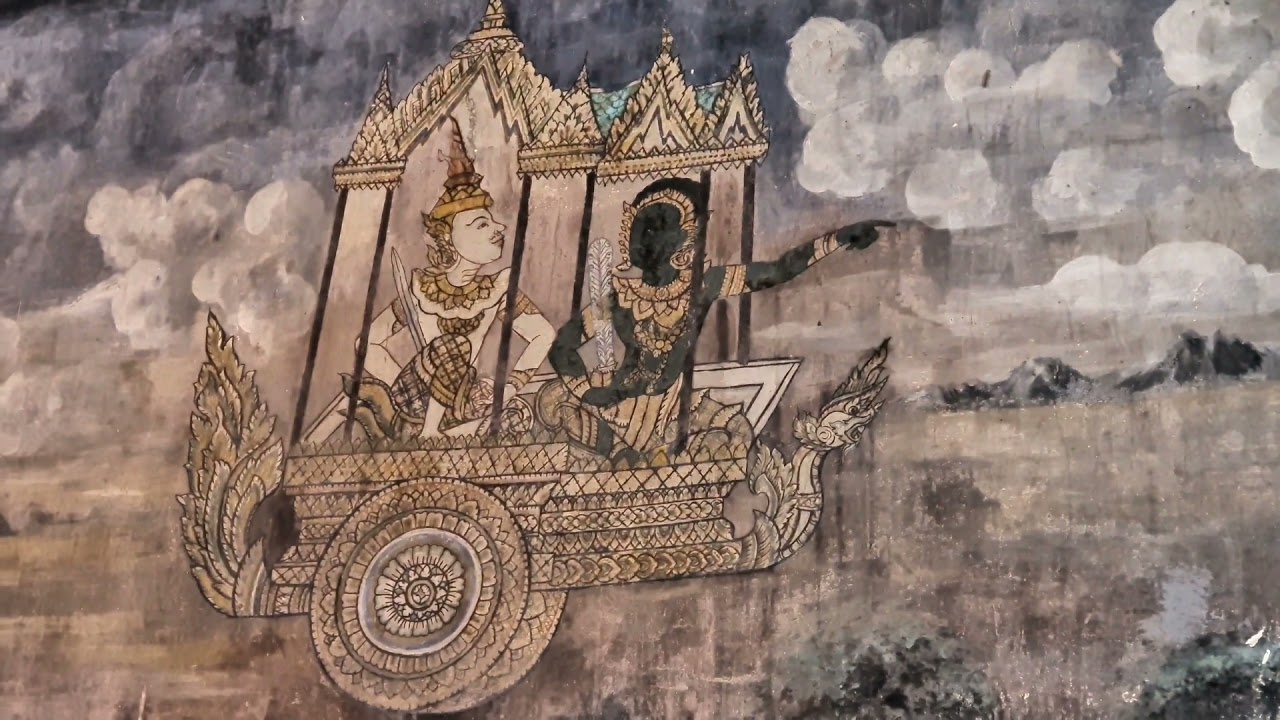 A temple in Bangkok with impressive old murals.
