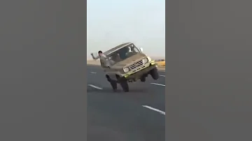 Crazy Arab Jeep On Two Wheels 