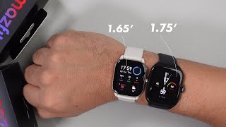 Amazfit GTS 4 vs GTS 4 Mini - Size Comparison on Wrist! (1.75' vs 1.65')