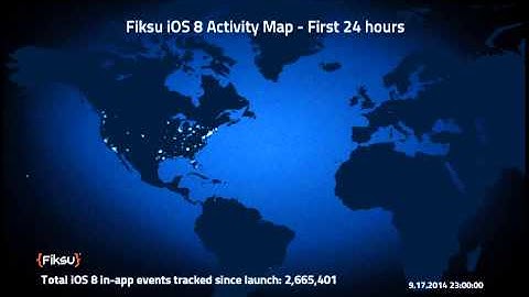 Fiksu iOS 8 Activity Map- First 24 Hours