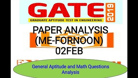 Gate 2019 Paper Analysis | ME-1 | General Aptitude | Mathmatics | Question Asked | Exam Guru
