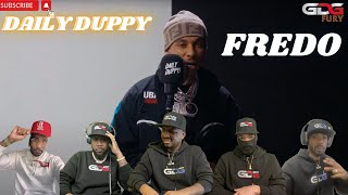 ALBUM MODE FRED! AMERICAN Reacts to Fredo - Daily Duppy | GRM Daily