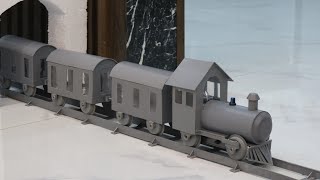 How to make a toy train with PVC pipes.