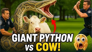 Huge Python Strikes Cow – Incredible Police & Vet Team Save the Day!