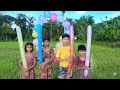 Wow   Outdoor fun with Rocket Balloon and learn colors for kids
