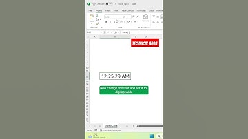 Run Digital clock in excel #excel #exceltricks #digitalclock #msexcel