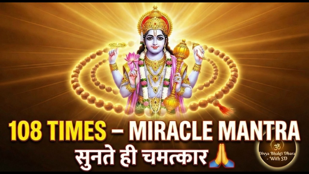 Listen Once & Feel the Miracle 🙏 | Om Namo Bhagavate Vasudevaya 108 Chanting