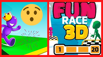 Fun Race 3D - Gameplay Part 1 - Level 1 - 10 + Bonus (iOS - Android) | NOOB vs PRO vs HACKER