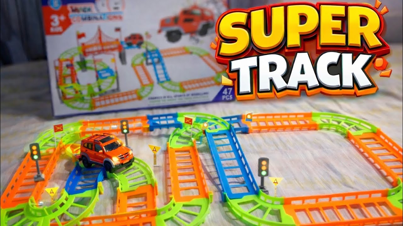 Colorful Car Track Toy for Kids | Super Track Set Unboxing🚘🚦