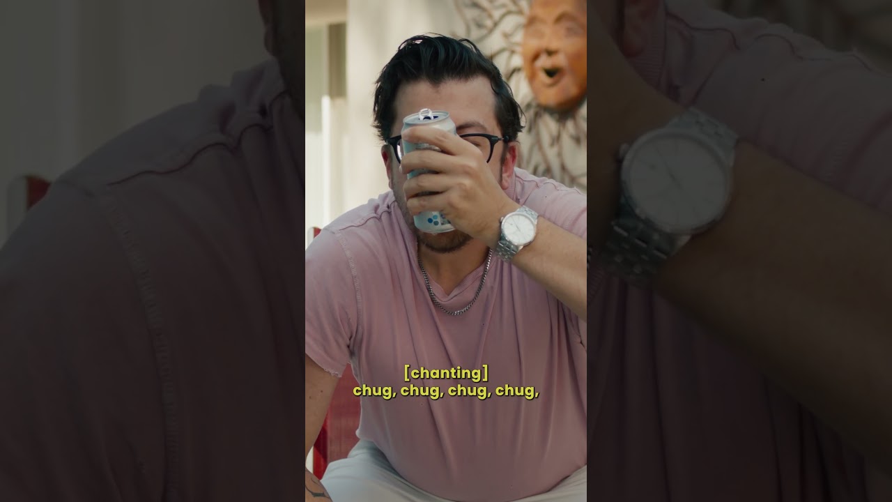 Chris Mintz-Plasse from Superbad CHUGS BEER on 