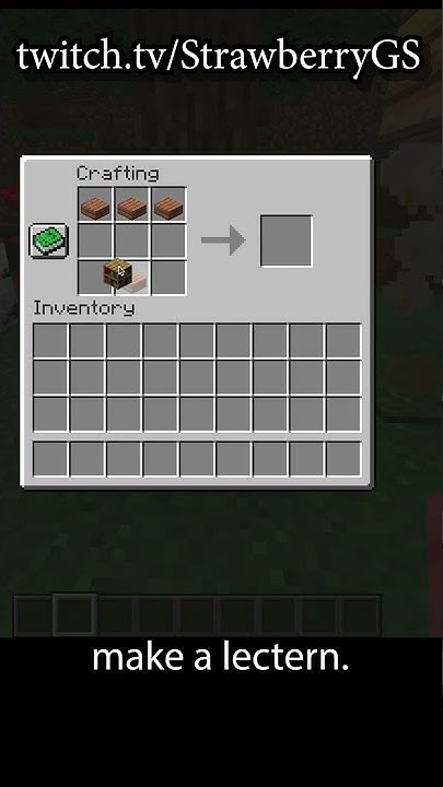 Lectern Minecraft Crafting Recipe - YouTube