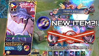 NEWLY BUFFED SILVANNA COUNTERS SUSTAIN HEROES WITH NEW ITEM BUILD! | SILVANNA BEST BUILD 2024 ~ MLBB