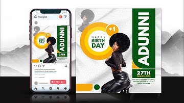 Birthday Flyer Design on Smartphone like Photoshop | 2022 | PixelLab Tutorial | Diko Graphic