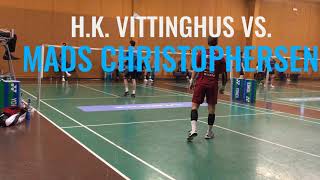 Vittinghus vs. Mads Christophersen match - Gentofte vs. Højbjerg/ViaBiler badminton league