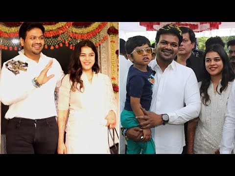 Manchu Manoj With His Wife Bhuma Mounika Reddy and Son Visuals @ Kurnool | Manastars - YouTube