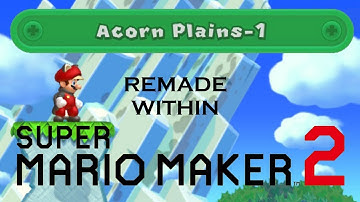 Acorn Plains Way in Super Mario Maker 2 Side by Side Comparison!