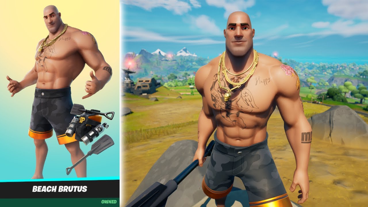 Beach Brutus Skin Gameplay + Review in Fortnite (Undercover Summer Set