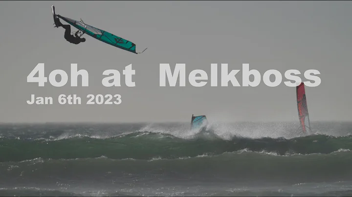 4oh at Melkboss big jumps windsurfing with Adrien Bosson and pals, Jan 6th 2023