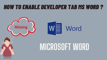 Fixed Microsoft Word - Missing Developer Tab. How to enable developer tab MS Word