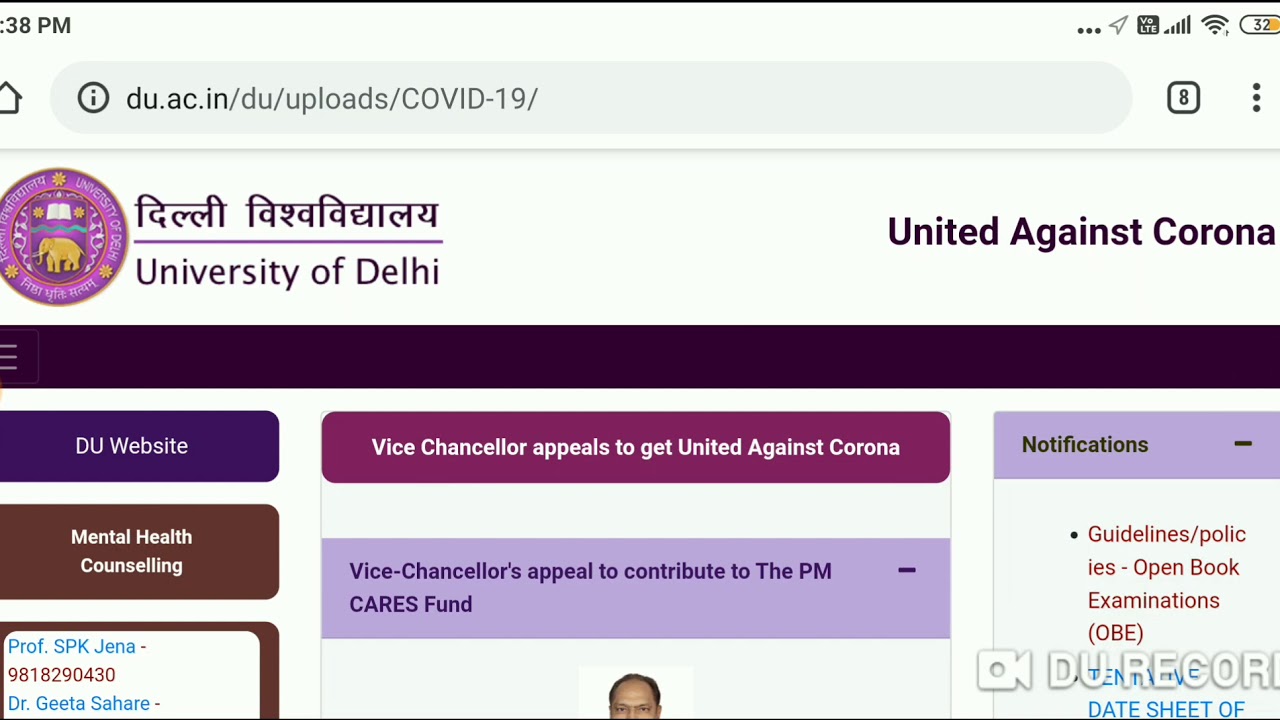 Sol du date sheet 2020 | Sol du new update | b.a programme b.com
