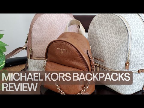 Michael Kors Rhea Medium Color-Block Logo Backpack UNBOXING AND REVIEW 