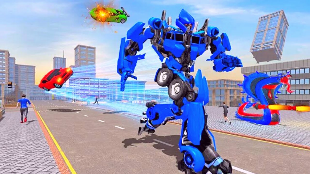 US Police Cobra Transform Robot City Rescue Mission Android Gameplay
