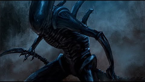 Alien digital painting (Procreate)