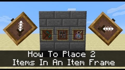 How To Place 2 Items In An Item Frame [1.5]