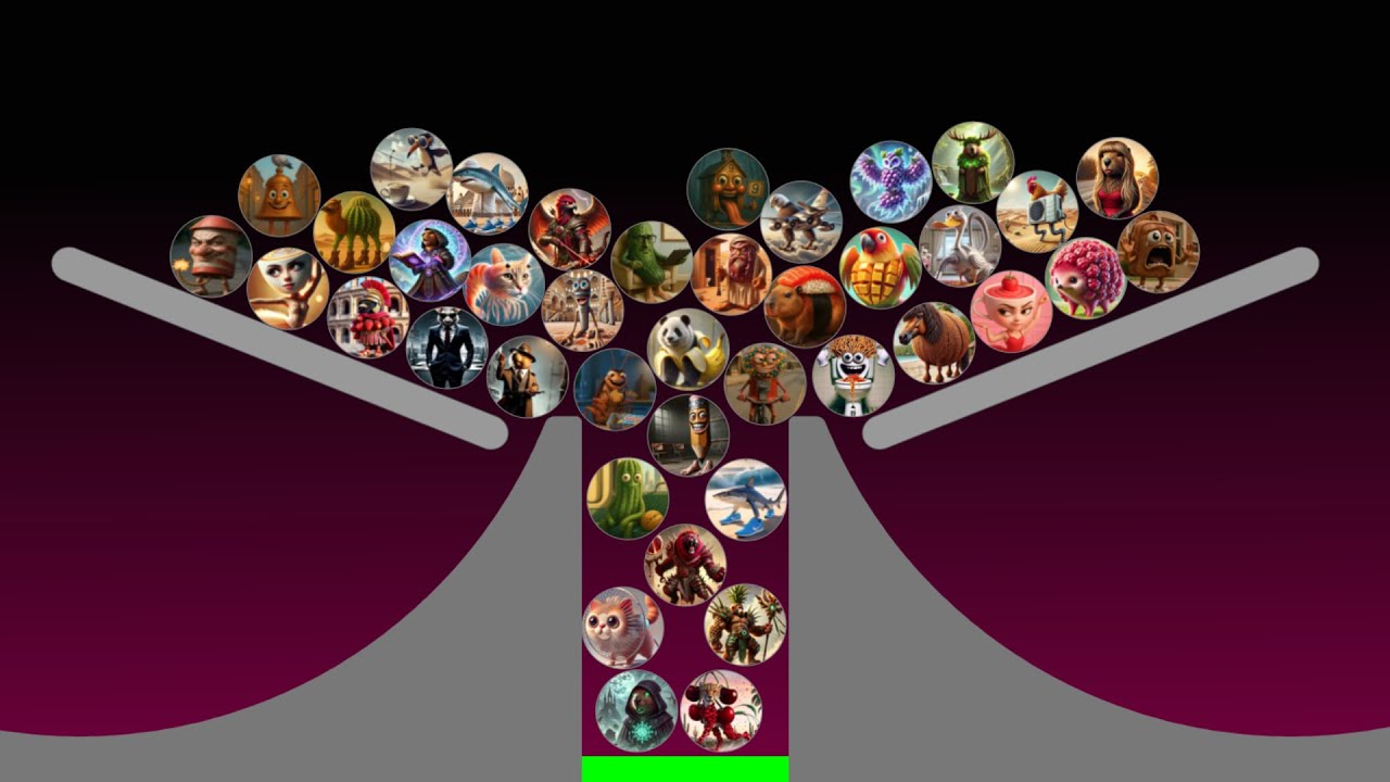 ALL 40 Italian Brainrots Marble Race in Algodoo | Who will win at all? |全員が優勝を狙う！