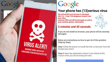 How do I remove a virus from my Android phone browser?