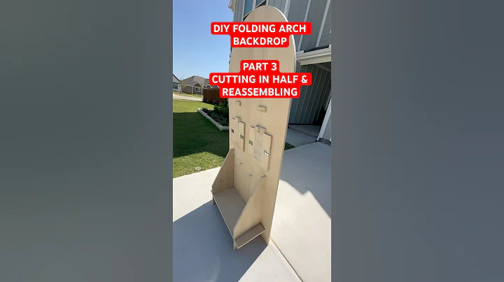 DIY Folding Arch Backdrop Part 3: Cutting it in half and reassembling. Follow for more!