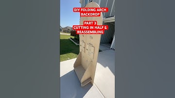 DIY Folding Arch Backdrop Part 3: Cutting it in half and reassembling. Follow for more!