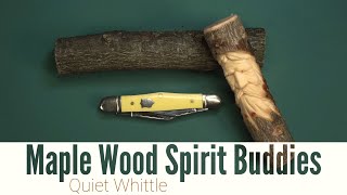Maple Wood Spirit Buddies  Pocket Knife Whittle