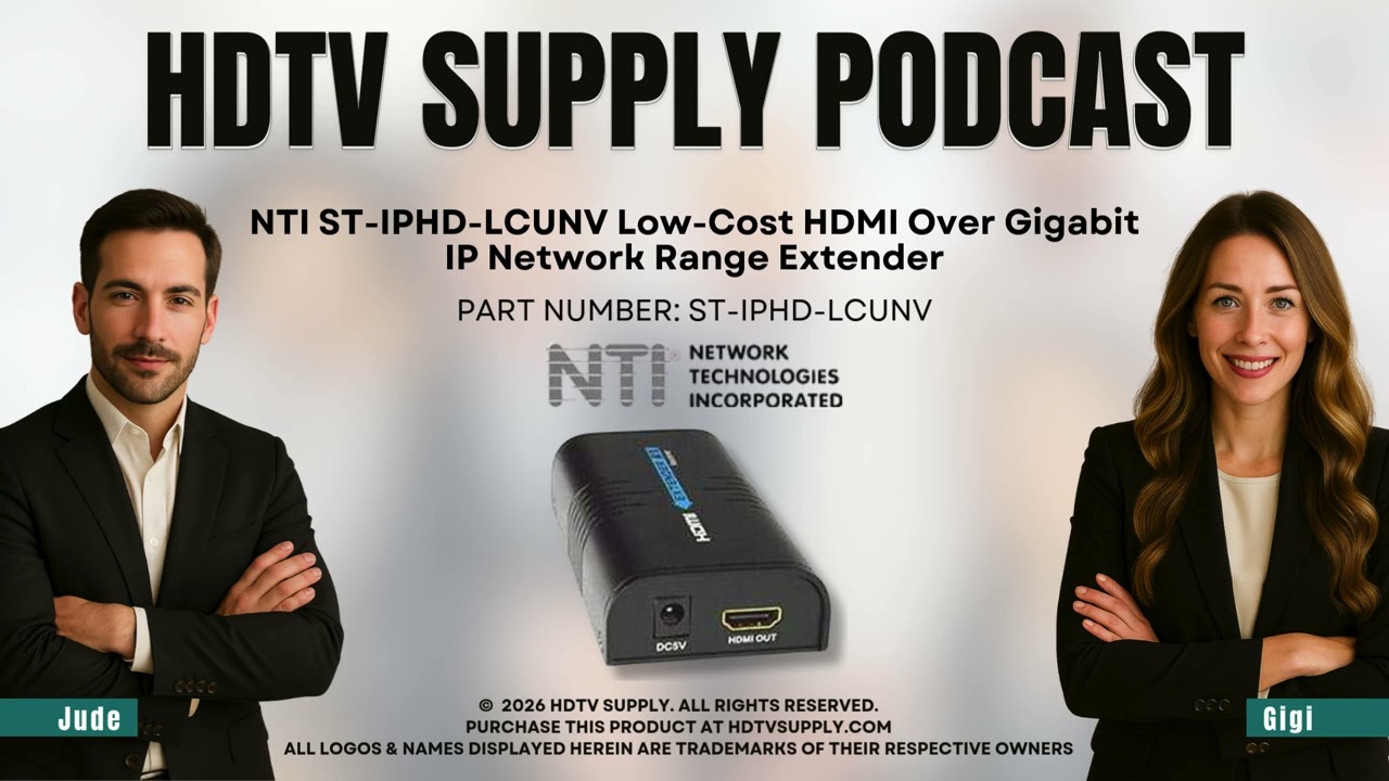NTI ST-IPHD-LCUNV Low-Cost HDMI Over Gigabit IP Network Range Extender