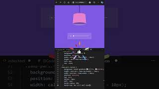 CSS Lamp with slider control #coding #programming #htmlcssjavascript