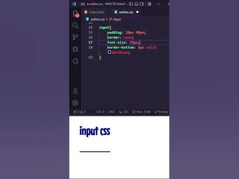 🔵[#1] TIPS CSS: Personalizar un input FACIL - YouTube