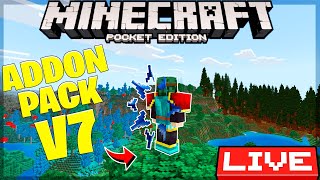 🔴LIVE!!🔴JOGANDO COM A MINHA NOVA ADDONPACK!🔴BEDROCK🔴