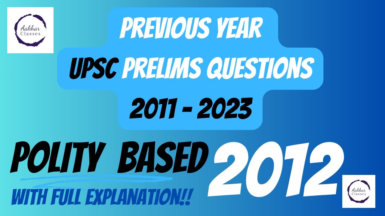 PREVIOUS YEAR UPSC POLITY QUESTIONS || 2011 -2023 - YouTube
