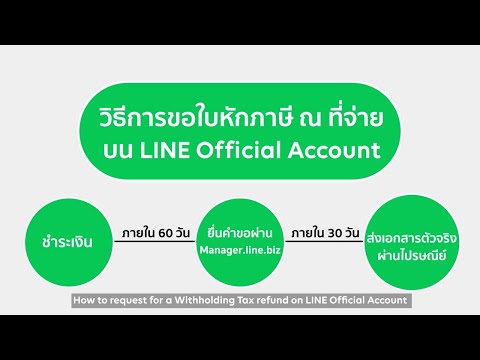 วิธีการขอใบหักภาษี ณ ที่จ่ายบน LINE OA