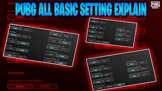 pubg all basic setting 2023 | pubg all basic setting explain | pubg basic setting guide in urdu