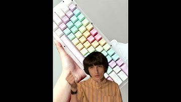 Link in description ⬇️ Rainbow Pom jelly keycaps keyboard (Bongo cat keeb)