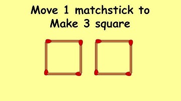 Move 1 matchstick to make 3 squares | Match Stick Puzzles #51 | Puzzles with Answer